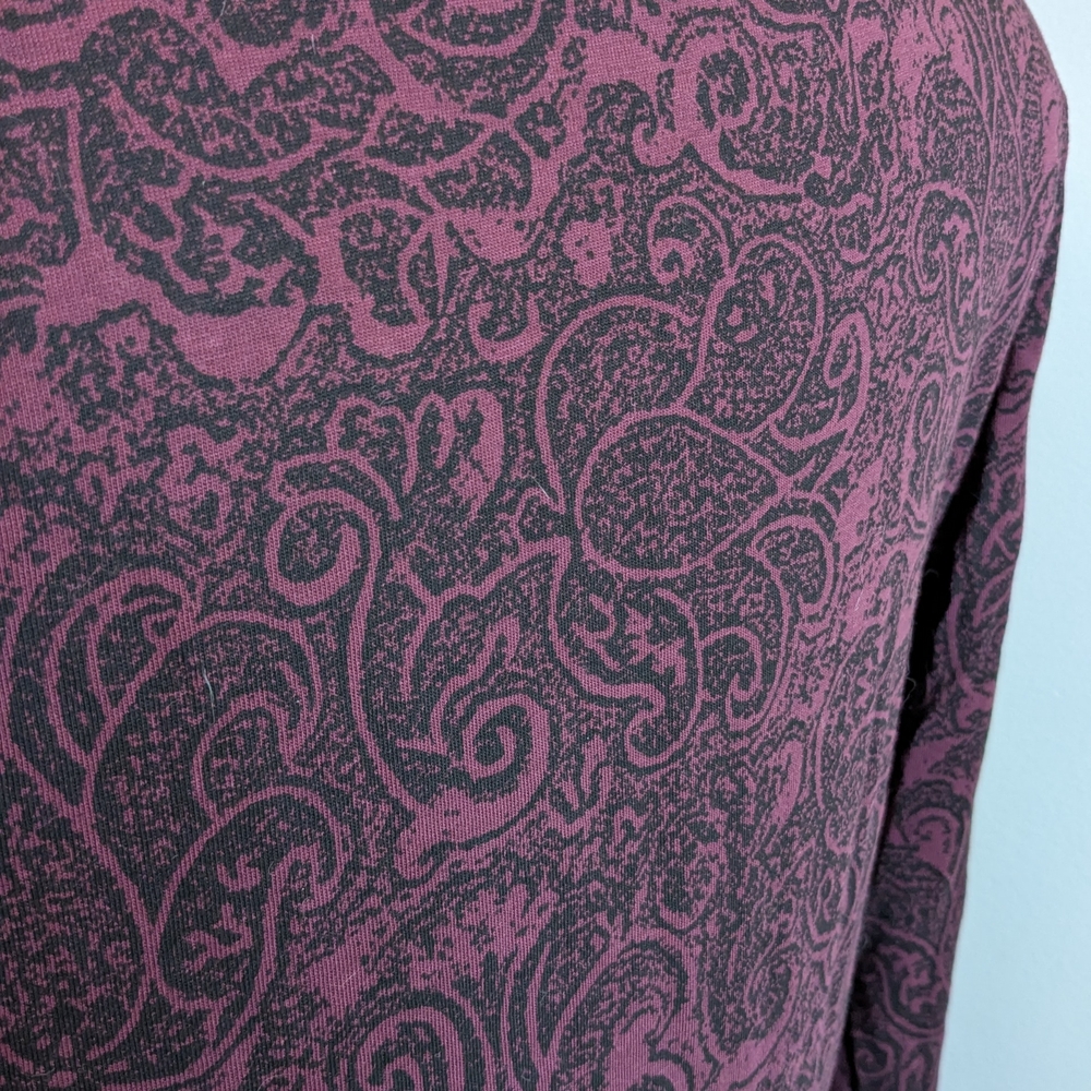 Peruvian Connection NWT sz S Genoa Henley Tunic Purple Paisley Dress - Picture 3 of 5